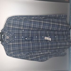 Cinch Men's Button Down Shirt Blue/White Plaid Erich Rogers